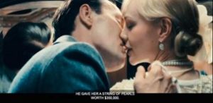 The visual motif of Daisy’s pearl necklace in The Great Gatsby.