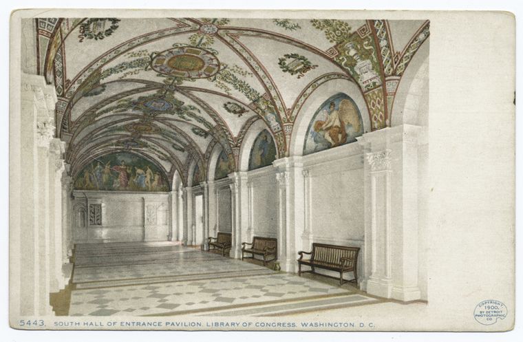 South Hall of the Entrance Pavilion, Library of Congress, Washington, D.C.